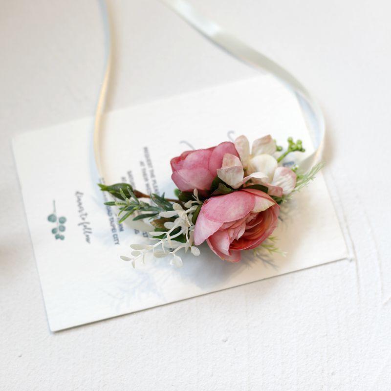 Новая брошь-булавка из искусственного шелка, браслет-бутоньерка, цветок, свадебная, для женщин, мужчин, бутоньерка, браслет, браслет-манжета, украшение для жениха, невесты, вечеринки