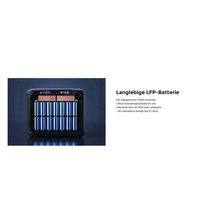 Générateur Électrique Portable - FOSSIBOT - F2400 - 2048Wh - 2400W - 2 Panneaux Solaires 200W