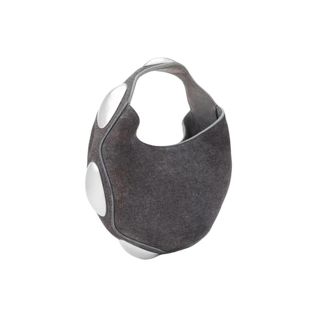 Alexander Wang Domed Metal Clasp Closure Calfskin Handbag Women's Gray