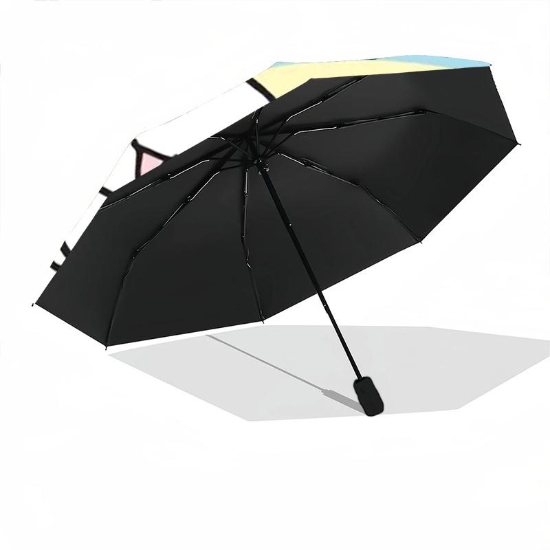 1pc Cinnamoroll Balloon Outdoor Umbrella - Automatic Opening & Closing, Portable 3-Fold Design, 8-Rib Iron Frame, Festival Gift for Fans, Travelers, D