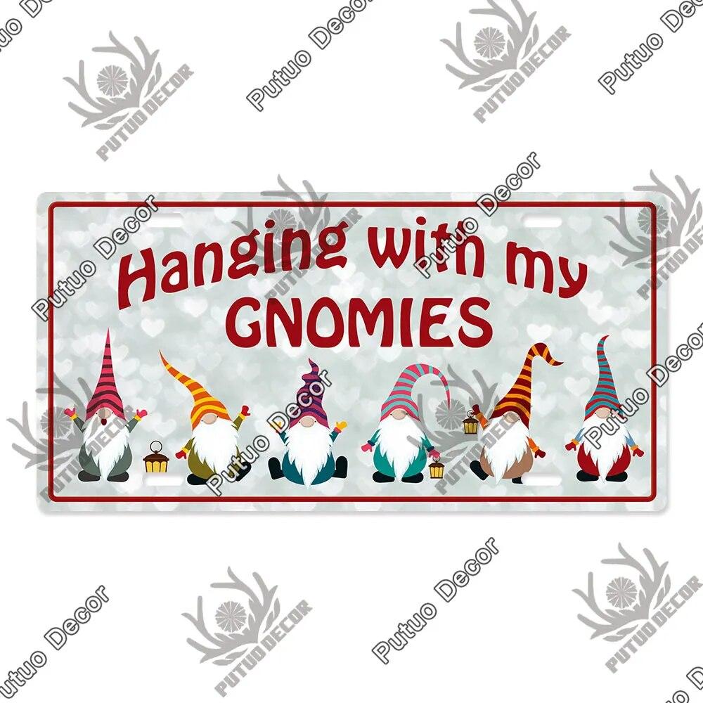 Putuo Decor Merry Christmas License Plate Tin Sign Plaque Metal Vintage Poster for Home Bar New Years Navidad Gift Wall Decor