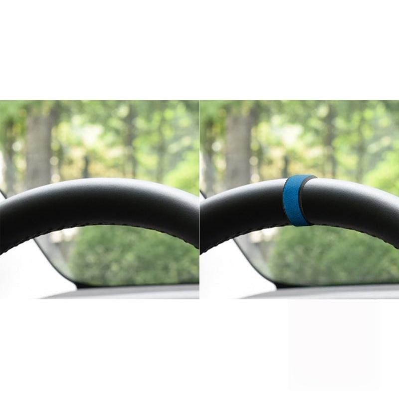 For Tesla Model 3/Y Steering Wheel Center Mark Soft Suede Car Interior Sticker, Personalized and Universal