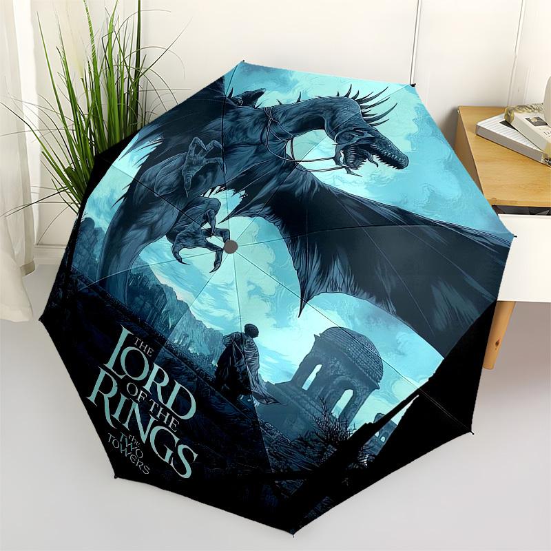 

1pc Dragon Overlord: The Two Towers Umbrella with Plastic Handle,Suitable for All Seasons Travel Outdoor Multi-functional UmbrellaDCS222
