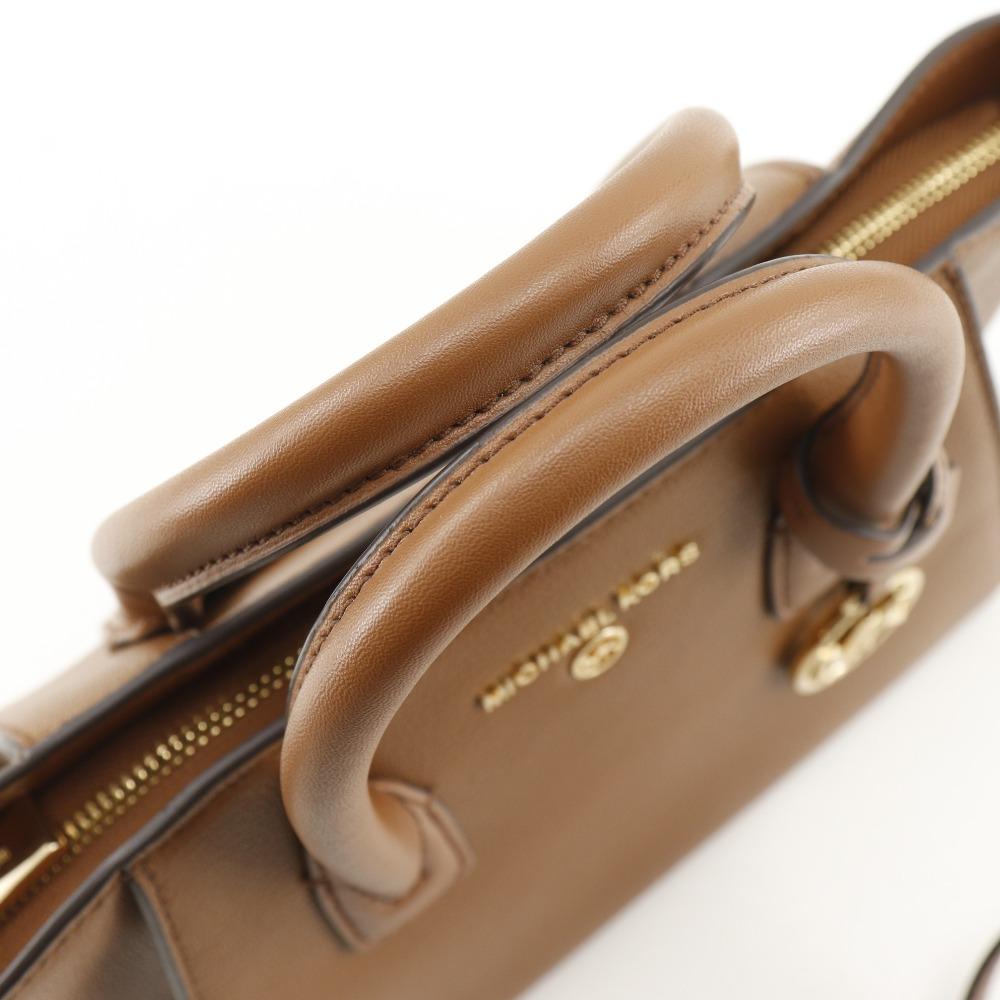 Michael Kors Avril Handbag 30H1G4VS5L 2WAYShoulder Brown Leather Women Used