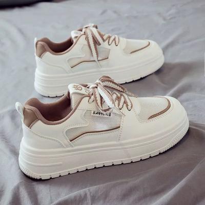 New Breathable Women's Shoes Versatile Thick-soled Casual Sports Sneakers and Perforated Shoes