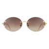 Rimless Oval Gold Smartbuy Collection Sunset Jst 169 001 Fashion Unisex Sunglasses