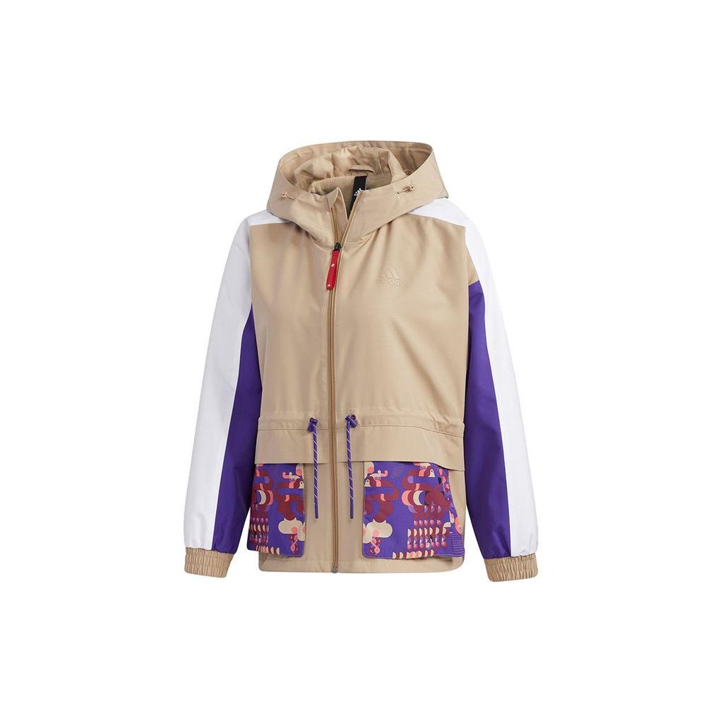 adidas Women's Cny Jkt New Year Series Patchwork Print Hooded Jacket GP0611