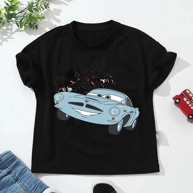 Women T-shirt Disney Car Pixar Lightning McQueen Print Short Sleeve Tshirts Cartoon Summer Short Sleeve T Shirts and Blouses Top