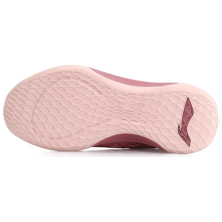 Li Ning SONIC 7 Abrasion Resistant Slip Resistant Low top Performance Basketball Shoes Men's Pink ABAP033-5