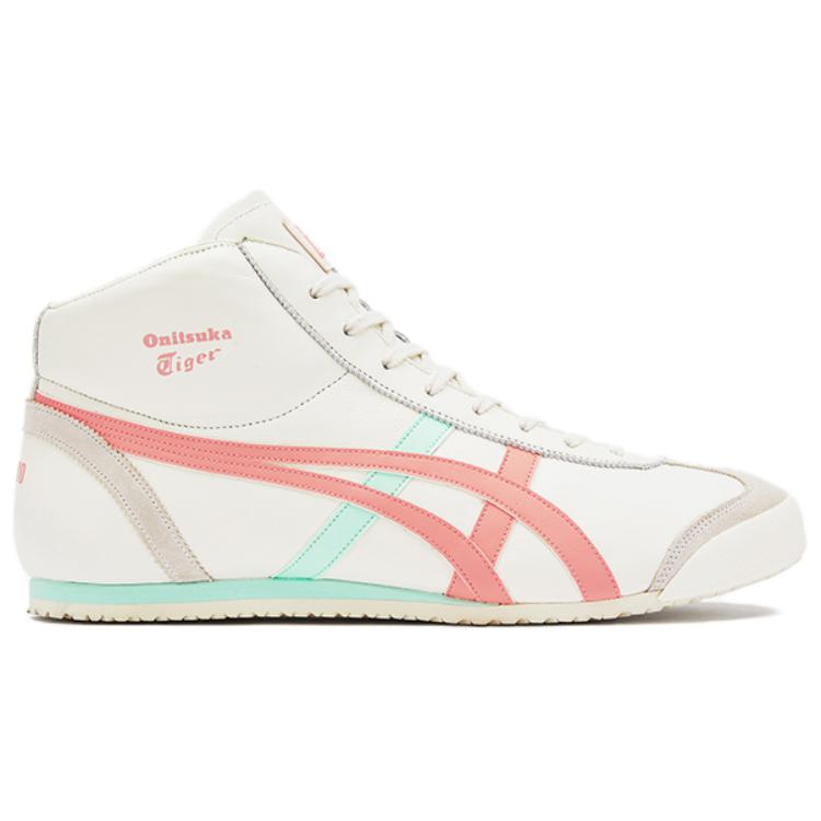 ONITSUKA TIGER Mexico 66 Comfortable Versatile Non-Slip Mid-Top Casual Shoes Unisex Sneakers White Green Pink 1183B812-101