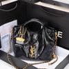 New Handbag Rhombus Embroidery Thread Vegetable Basket Chain Shoulder Messenger Bag