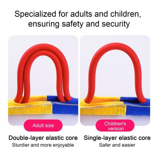 Kinder Outdoor Spielzeug Elastisches Dehnbares Band Regenbogen Kordel Zugseil Spielzeug für Teamspiel Kreatives Interaktives Sportspielzeug für Gleichgewichtskoordination