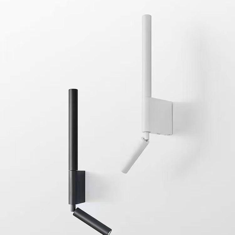 Nordic Style Adjustable LED Bedside Wall Lamp - Rotatable Reading Light for Bedroom or Study.