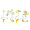 Arbeitsplatz Dekoration Harzente Dekoration für Schreibtisch Auto Armaturenbrett TV Monitor, Mini Anhänger Figur, Niedliches Blume haltendes Ornament, Verspieltes Geschenk