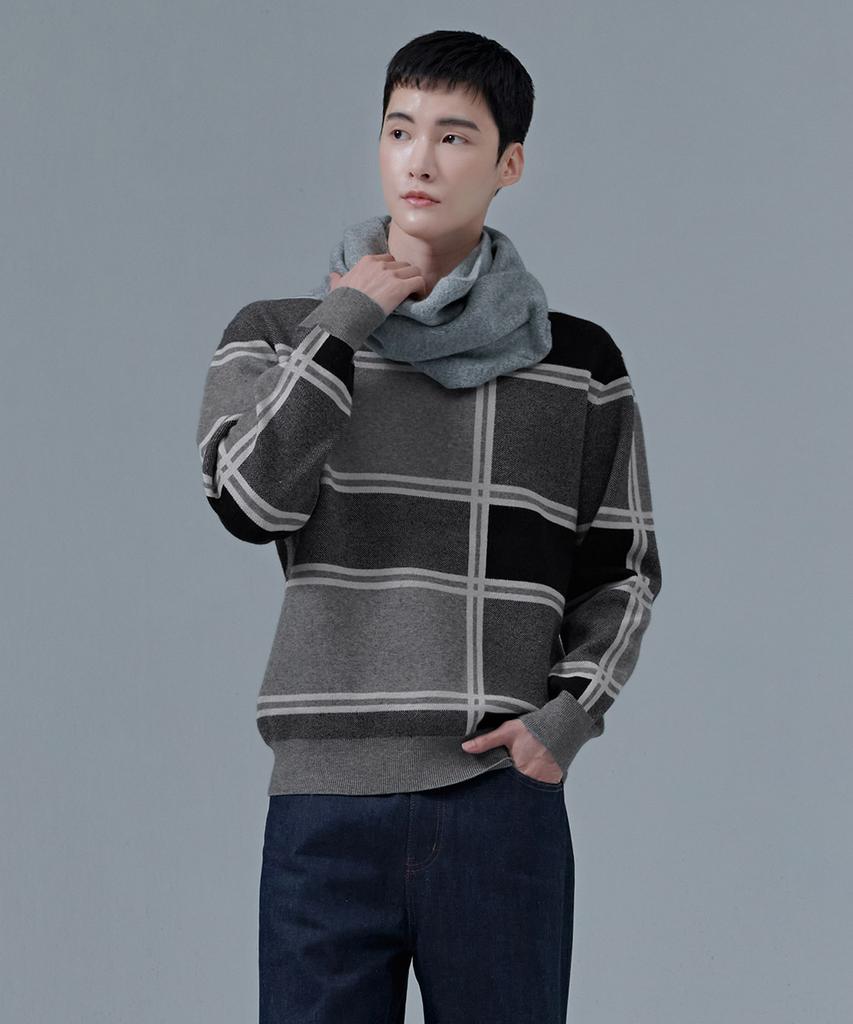 CHASECULT Men'S Check Pattern Sweater-Cfrk5214D0L