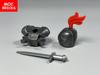 5sets/lot MOC Bricks Medieval Knights Hero Armor Paint Helmet sword warrior soldier Educational Building Blocks Toys