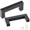 30 Pack Cabinet Pulls, 3in / 76mm Center To Center Slim Square Kitchen Cabinet Drawer