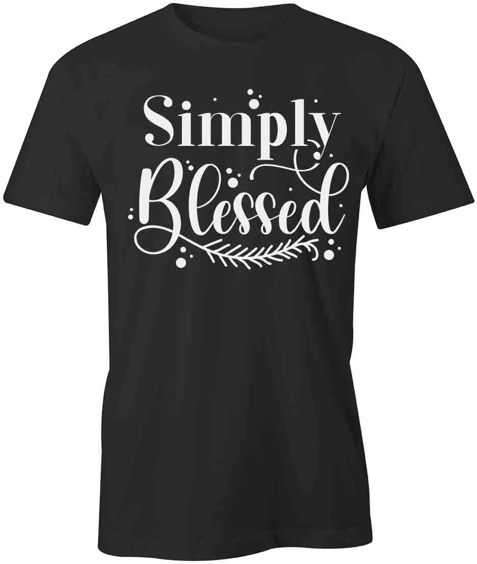 SIMPLY BLESSED TShirt Tee Short-Sleeved Cotton CLOTHING S1BSA276 S