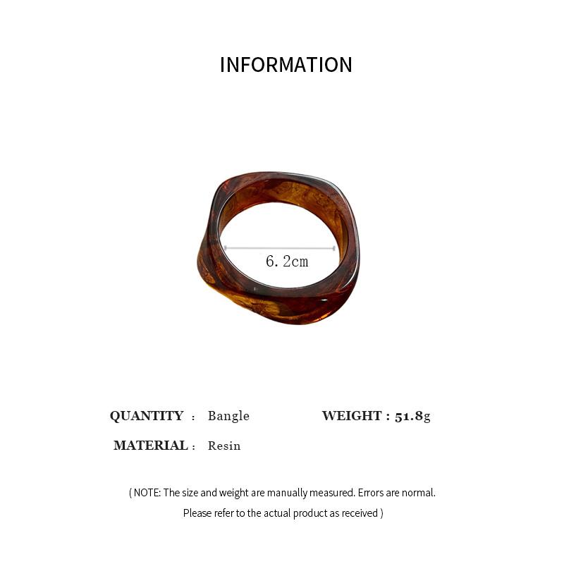 32 Style Acrylic Resin Bangles for Women Retro Punk Coffee Smudging Bangale Personality Irregular Wide Wristband Party Jewelry M