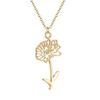 Kinitial Birth Flower Pendants Necklaces For Women Jewelry Ankh Cross Egyptian Leaves Moon Sun Butterfly Chain Choker Collares