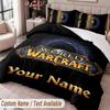 Custom Name Text 3Pcs Bedding Set World of Warcraft Duvet Cover And Two Pillowcases