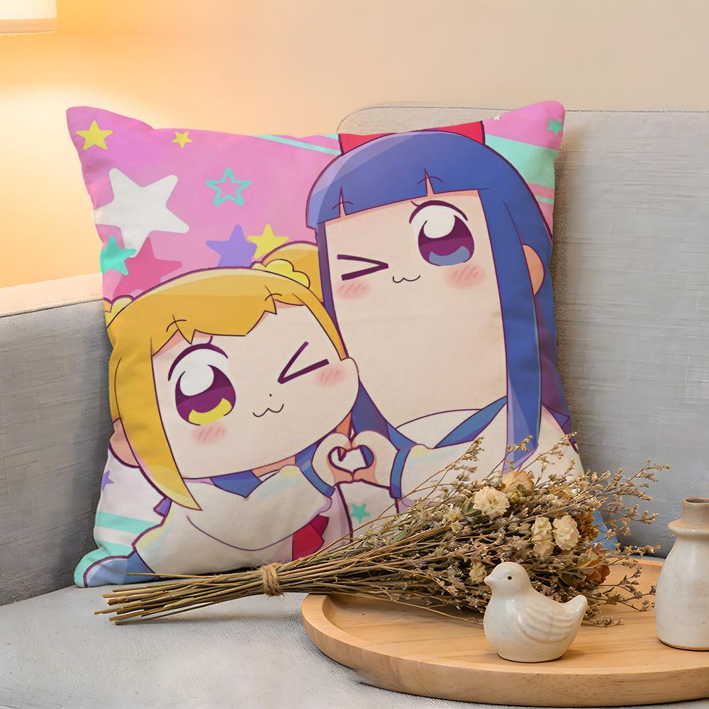 Cushion Cover  Linen  SkinFriendly Soft Decorative Case For Sofa Home Decor Cute Anime Pop Team Epic Pillow cover
