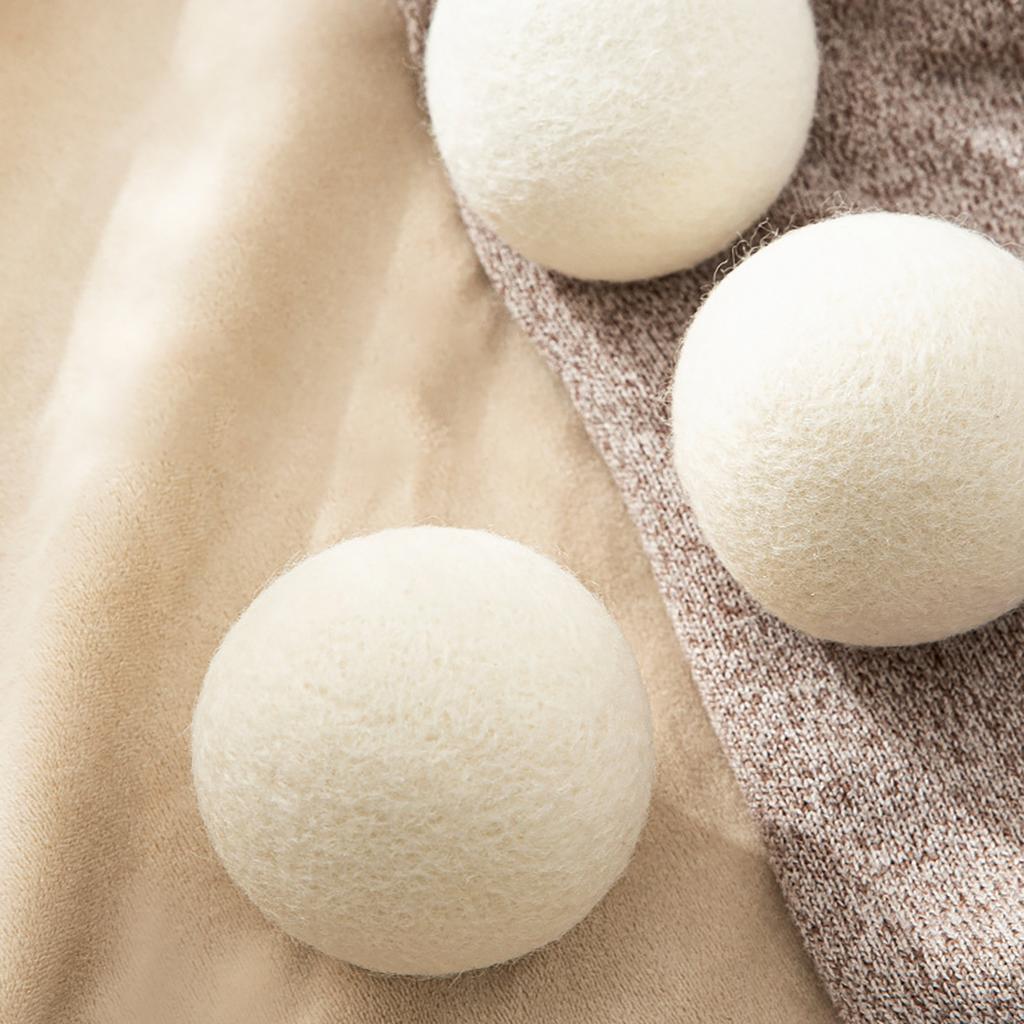 Wool Dryer Balls Reusable Natural Fabric Softener Laundry Washing Machine Accessories Home Washing 4/5/6cm Fleece Dryer Balls