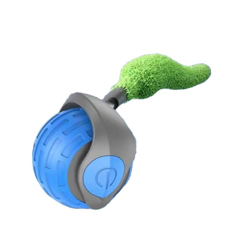 Cat Interactive Ball Rechargeable Smart Pet Electric Toy 3 Mode Automatic Rolling Ball Simulated Tail Dog Cat Training Teaser