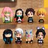 8 Stück/Set Anime Demon Slayer Nezuko Tanjirou Zenitsu Inosuke Mini-Figur Kawaii Actionfigur PVC-Modell Sammlerpuppen Spielzeug