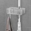 Wischmopphalter mit Haken Klebender Haushalts-Wischmopphalter Benutzerfreundlicher Besenhalter Platzsparender Wischmopphalter mit Haken für die Wäsche