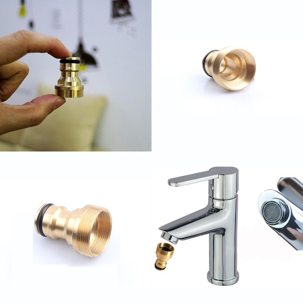 Versatile Gold Brass Hose Connector Perfect For Kitchen Tap And Various Watering Needs