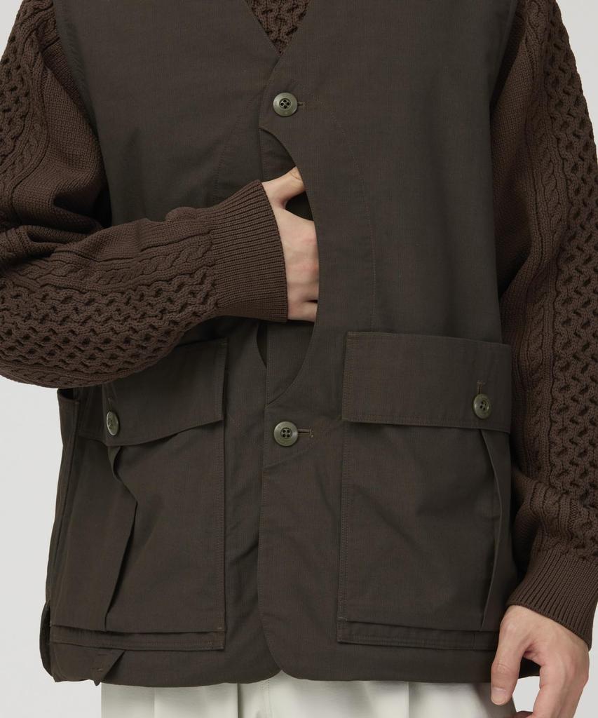 Snow Peak Hybrid TAKIBI Size L Vest, Flame-Retardant, Fire-Resistant, Men's/Women's Vest, IVORY