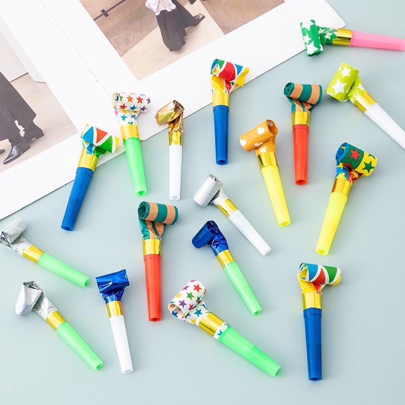 Silbatos de dragón para fiestas infantiles: divertidos accesorios para celebraciones de cumpleaños.