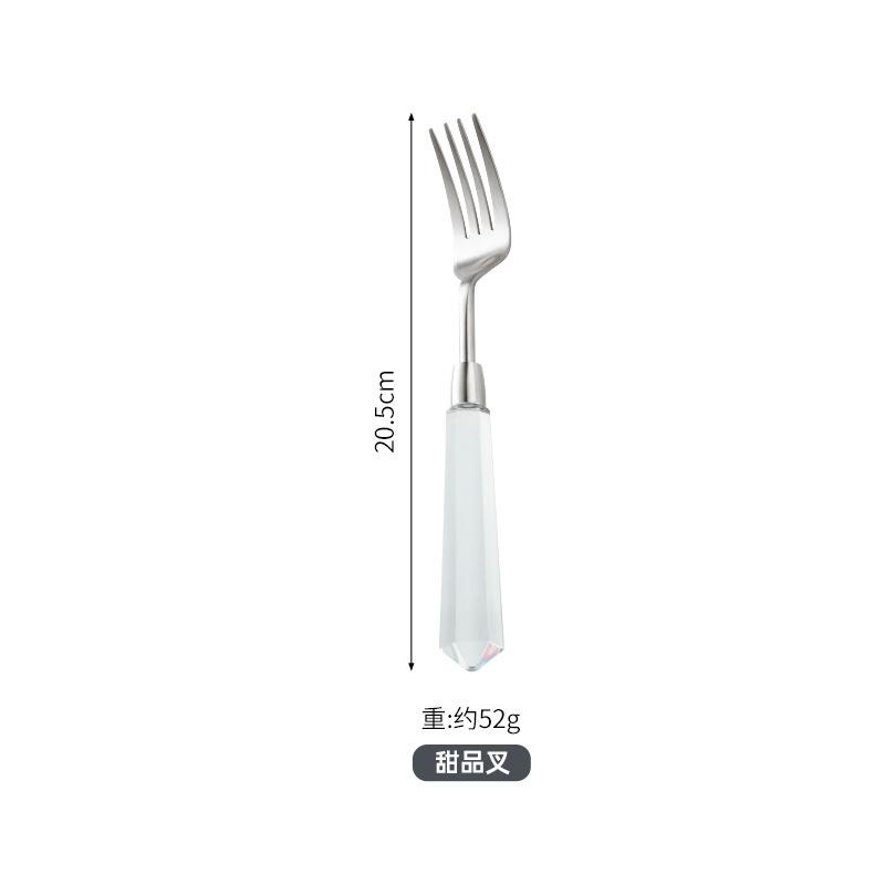 Transparent Acylic 304 Stainless Steel Cutlery Set High Value Hotel Table Spoon Knife Fork Teafork Teaspoon Wedding Decoration
