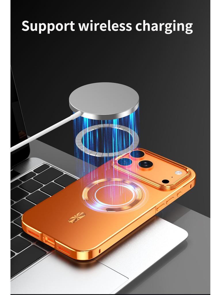 Apple iPhone 17 Pro Max Magnetic Buckle Case - Anti-fall Metal Shield for iPhone 16 Pro