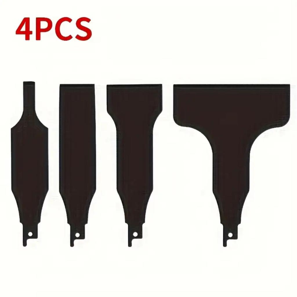 4-piece Steel Reciprocating Saw Shovel For Removing Tile Glue,  And Mortar,  Cleaning, Cleans Floors And Walls
