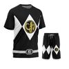 2026 Dinosaur Totem Dinosaur Team Set Red Crew Neck Short Sleeve T-shirt and Shorts, Popular, Ninja Series Quick Drying Short Sleeve Set