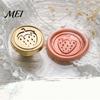 Greeting Card Sealer Wax Seal Stamp, Vintage Plant Pattern Head, Durable Flower Embossing Stamp Copper Head Replacement, for Envelope And Cards