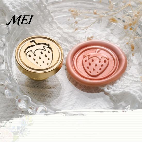 Greeting Card Sealer Wax Seal Stamp, Vintage Plant Pattern Head, Durable Flower Embossing Stamp Copper Head Replacement, for Envelope And Cards