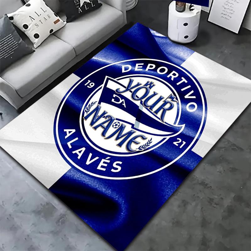 Deportivo Alaves Crest Custom Name Carpet Rug For Living Room Bedroom Home Sofa Decoration Kids Play Nonslip Floor Mat