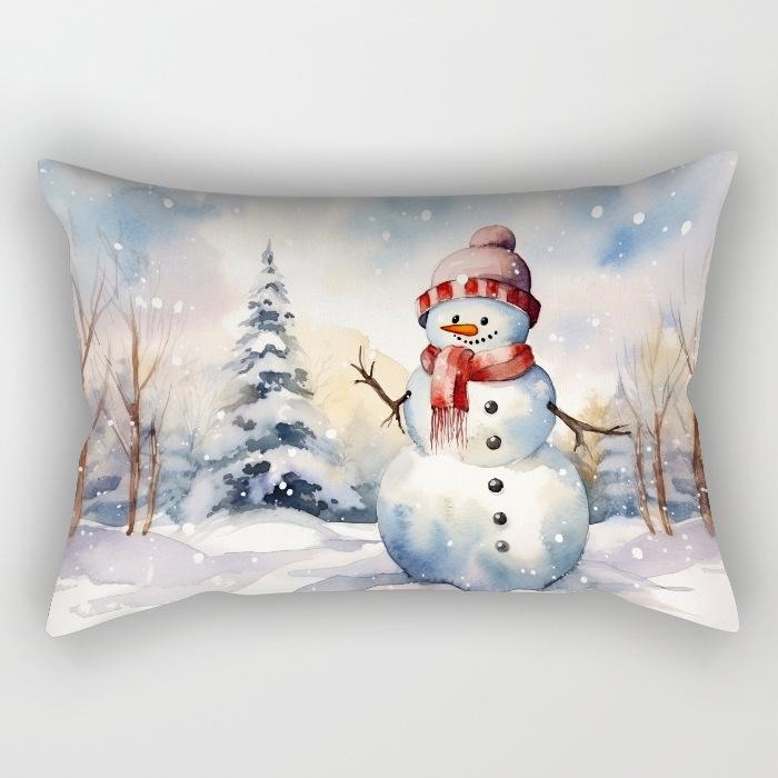 New Christmas Snowman Series Pillow Case Home Living Room Sofa Bedroom Cushion Pillow Case