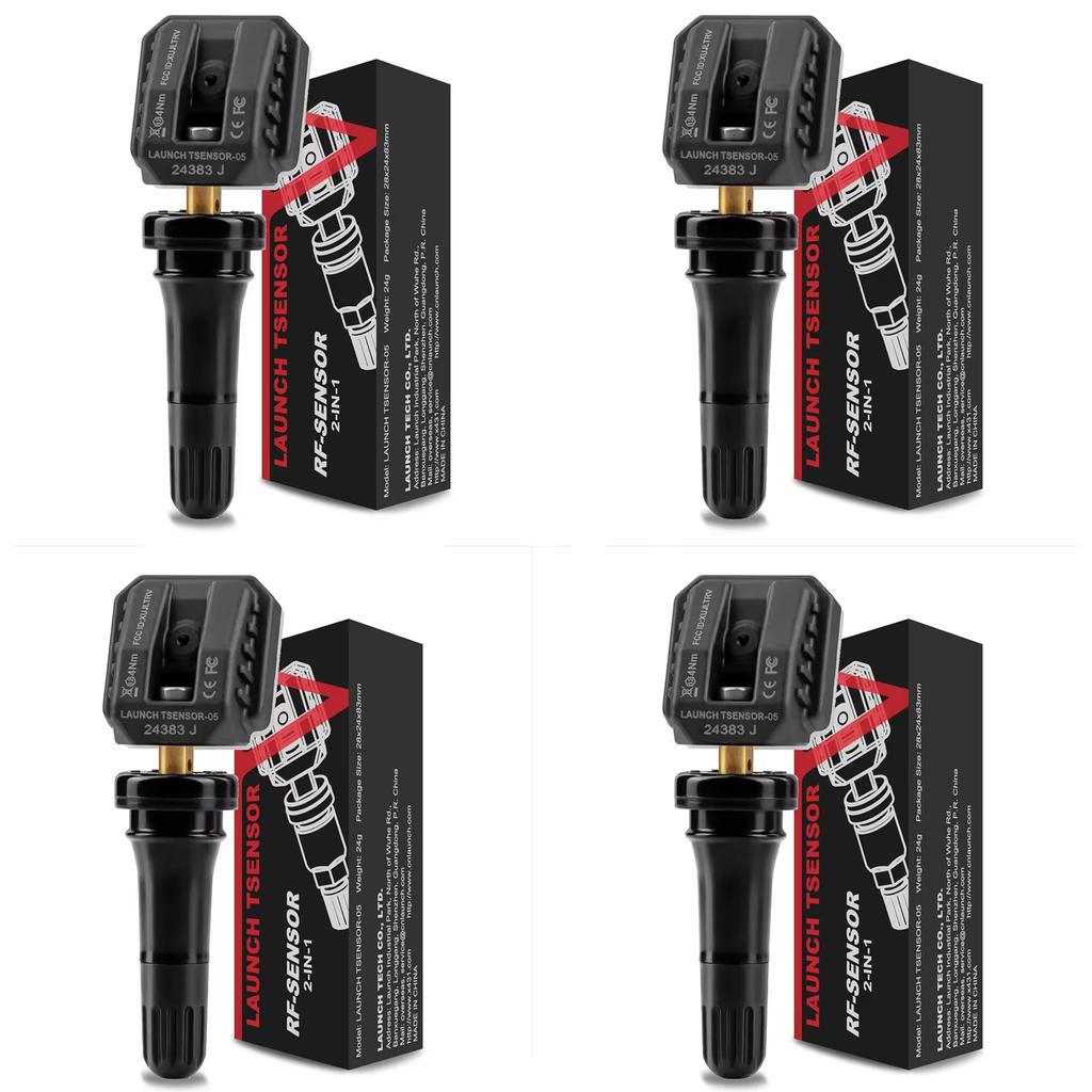 LAUNCH X431 TSENSOR-05 Univerzální TPMS senzor 315MHz/433MHz Duální frekvence Nastavitelný úhel Gumový ventil Monitor tlaku v pneumatikách