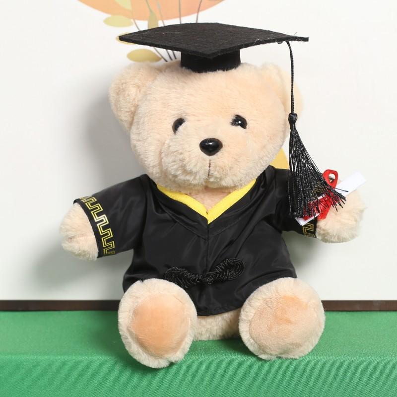Cute Doctoral Bear Graduation Bear Doll Plush Toy Hat Doctoral Bear Doll Bachelor Bear