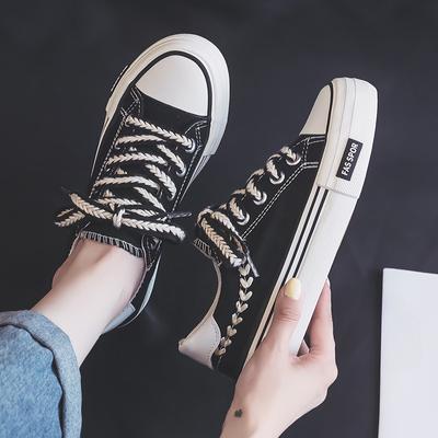 Canvas Shoes Women's New Summer Versatile Shoes Children's Design Sense Niche White Shoes Black Board Shoes