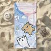 Cartoon Line Dog Maltese Outline Puppy Towel For Swim Yoga Gym Quick Drying Soft and skin-friendly Beach Towels All-Season