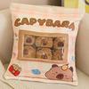 Cartoon Bag of Kapibala Milk Tea Capybara Doll Snack Pillow A Pack of 6 Small Dolls Gift Dolls Girl