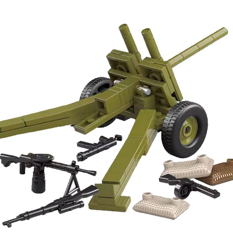 MOC Military Building Block Set Weapons War Army Accessories Soviet Army Characters Cannon Carts Launchers Tents Block Bricks Gift Presents Toy