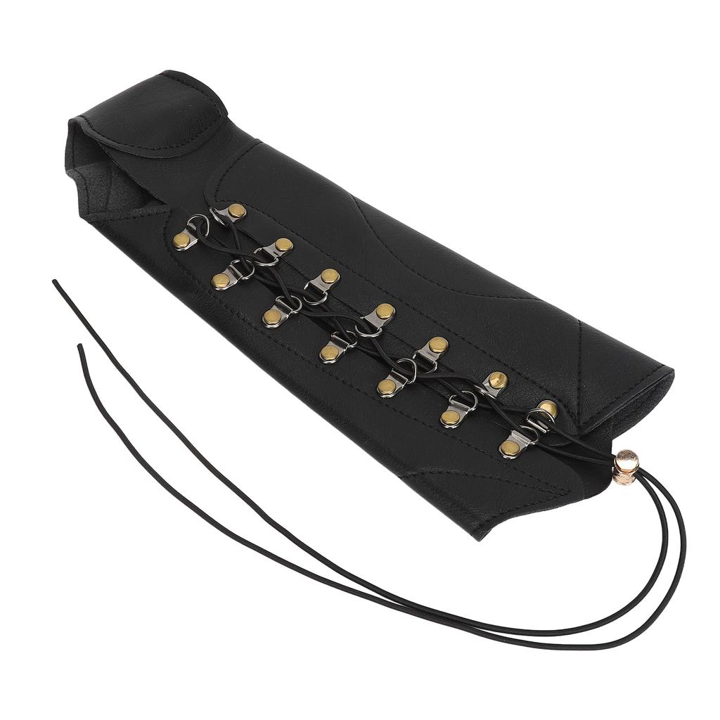 Archery Arm Guard PU Leather Soft Antiwear Adjustable Easy To Wear Archery Forearm Protector for Protection Practice