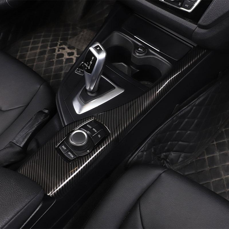 Para BMW Serie 1 F20 F21 116I 118I 12-18 Serie 2 F22 F23 ABS Fibra de Carbono Panel Multimedia Pegatinas Decorativas Accesorios para Coche