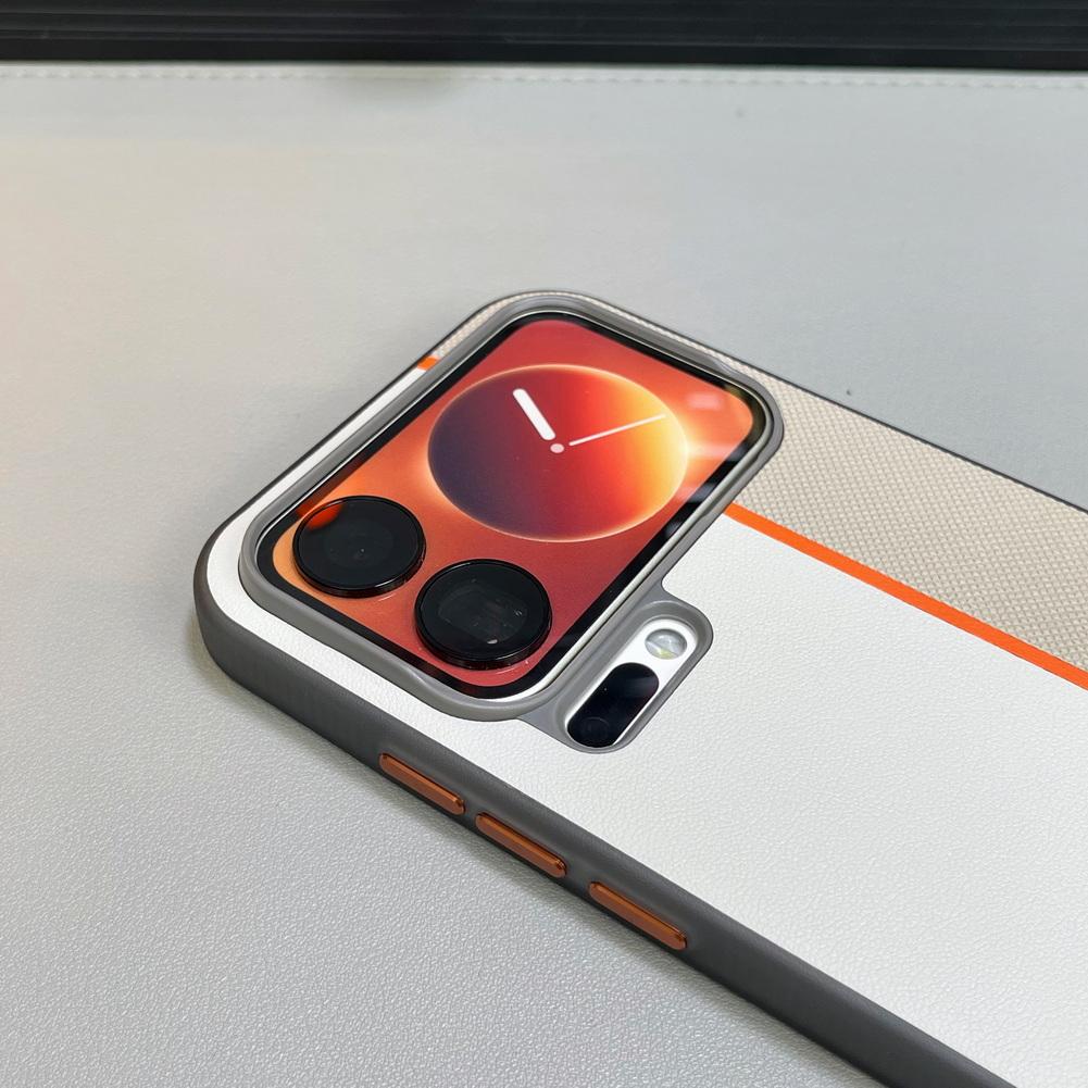Three-color Leather Patchwork with Magsafe Magnetic Ring Case For Xiaomi 17 Pro Max 17 pro Mi 15 14 pro Lens Protective Cover